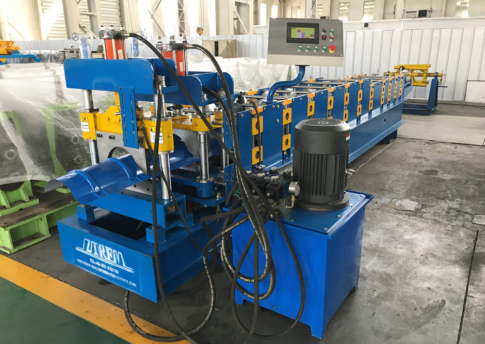 Metal Roof Ridge Cap Roll Forming Machine