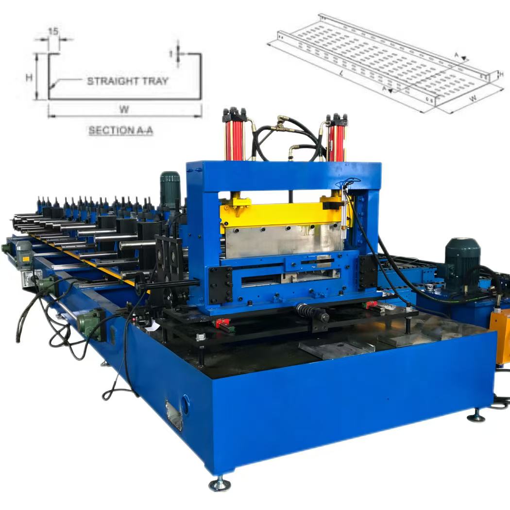 Read more about the article Hot Sale Size Fast Change Cable Tray Roll Forming Production Line