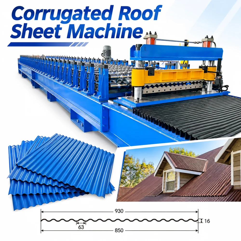 111-1790061774-MjHb Automatic Corrugated Roof Sheet Roll Forming Machine for Color Coated - "