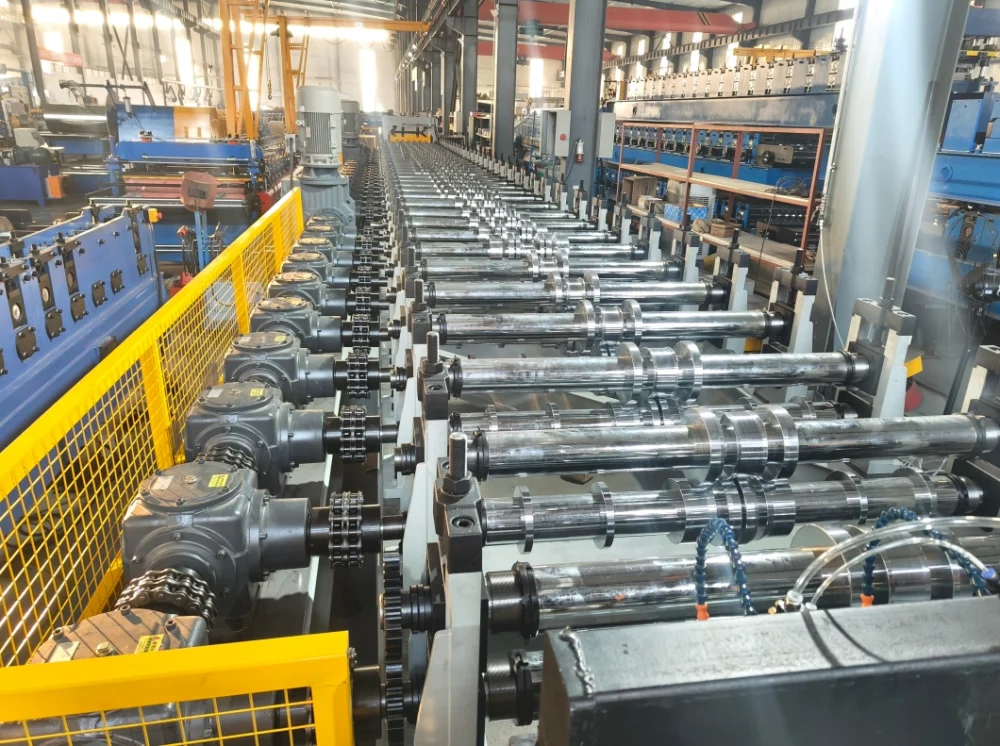 HB55 Metal Floor Deck Roll Forming Machine With Hydraulic Cutting For - "